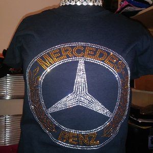 Mercedes Benz Rhinestone T--shirt